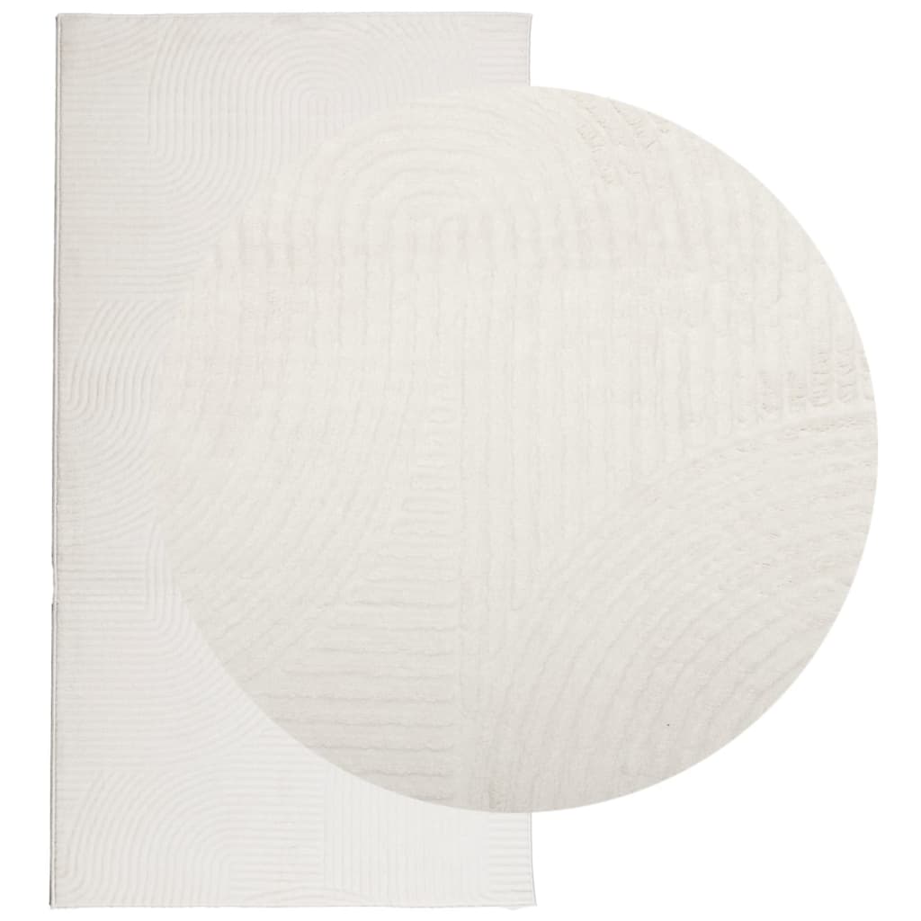 VidaXL tapis Iza poils courts scandinave 80x150 cm crème