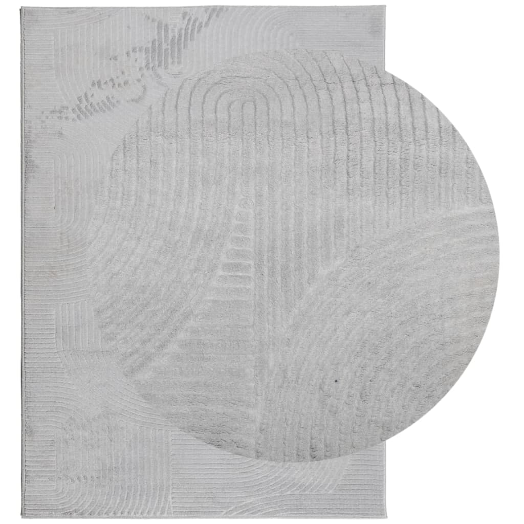 VidaXL tapis Iza poils courts scandinave 200x280 cm gris