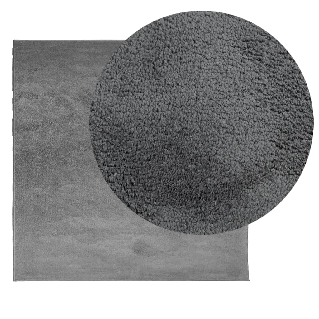 Vidaxx tapis oviedo poils ras 200x200 cm anthracite