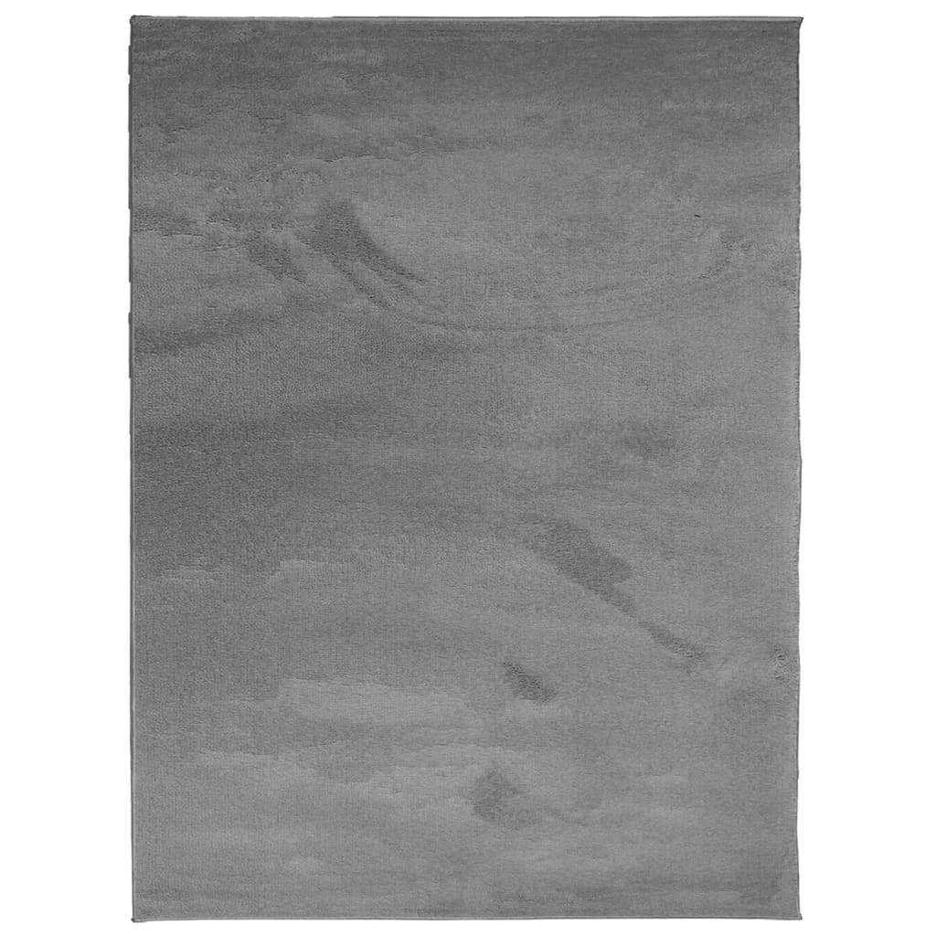 VidaXL Tapis OVIEDO poils ras 240x340 cm anthracite