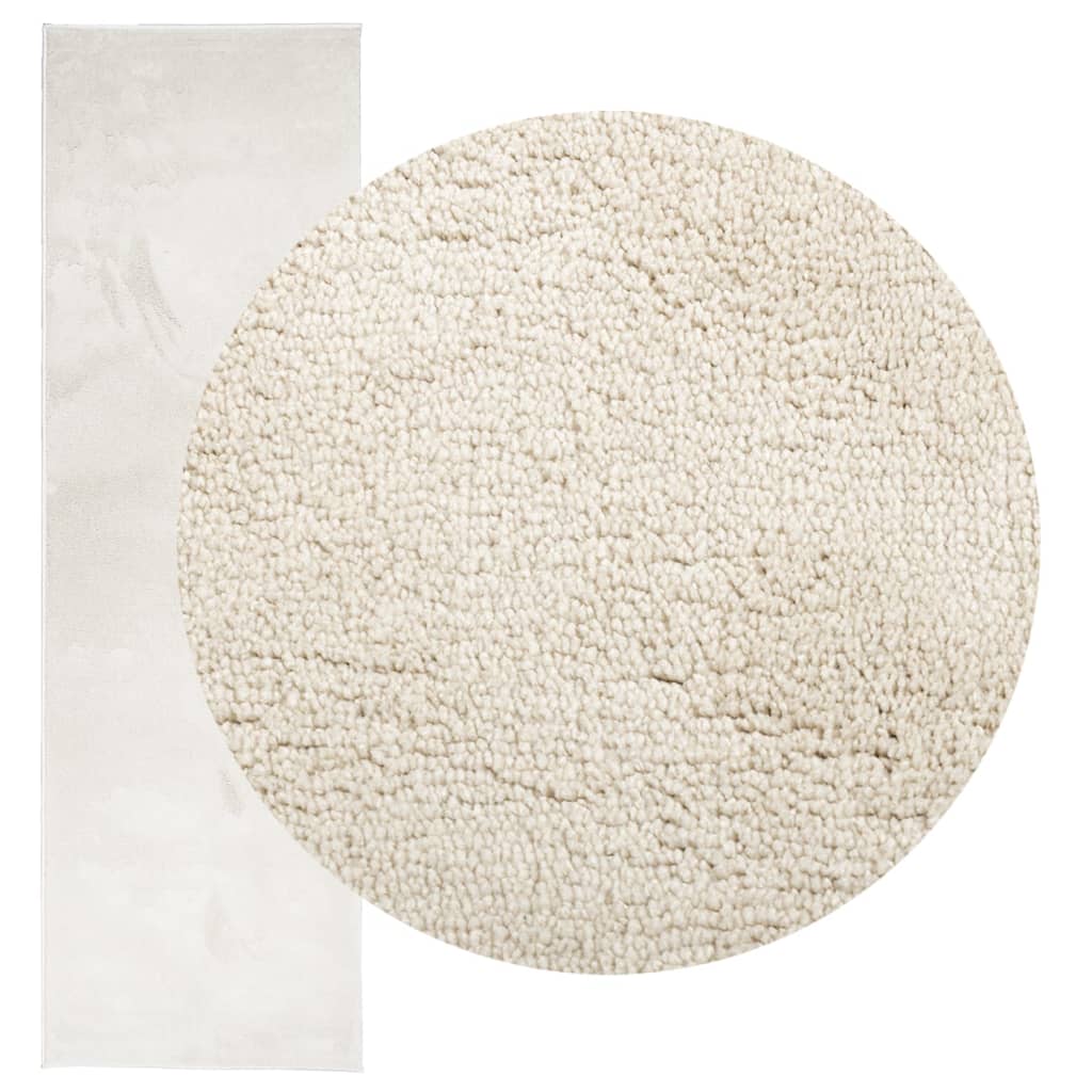 VidaXL tapis oviedo poils ras 80x250 cm beige