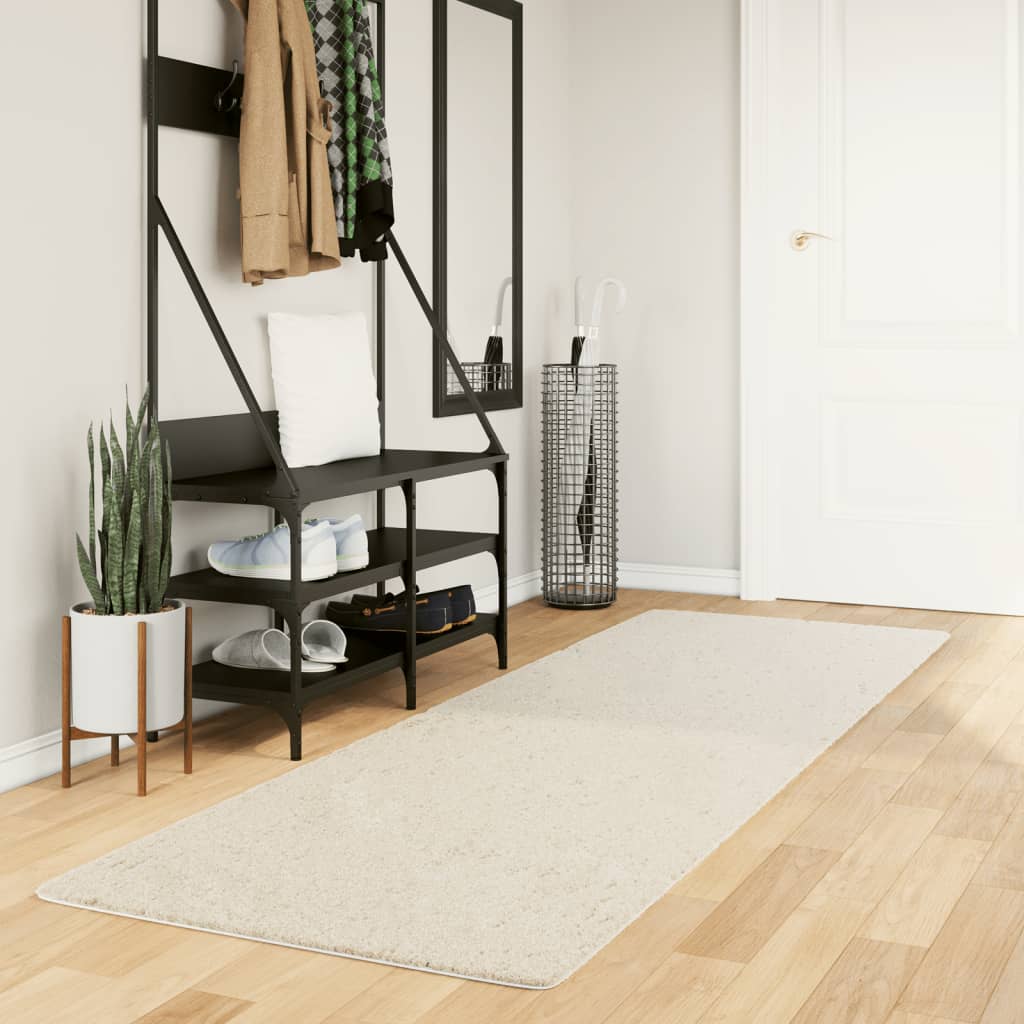 VidaXL tapis oviedo poils ras 80x250 cm beige