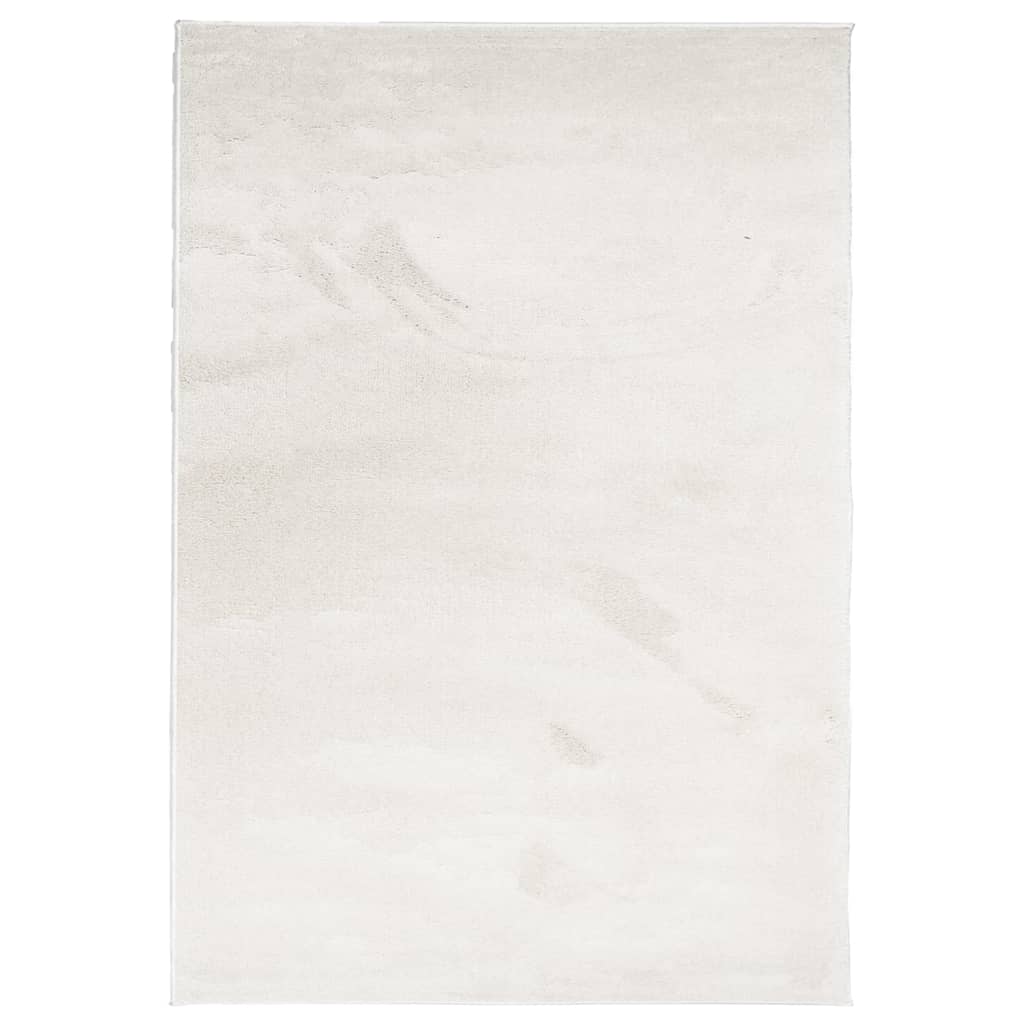 VidaXL tapis oviedo poils ras 120x170 cm beige