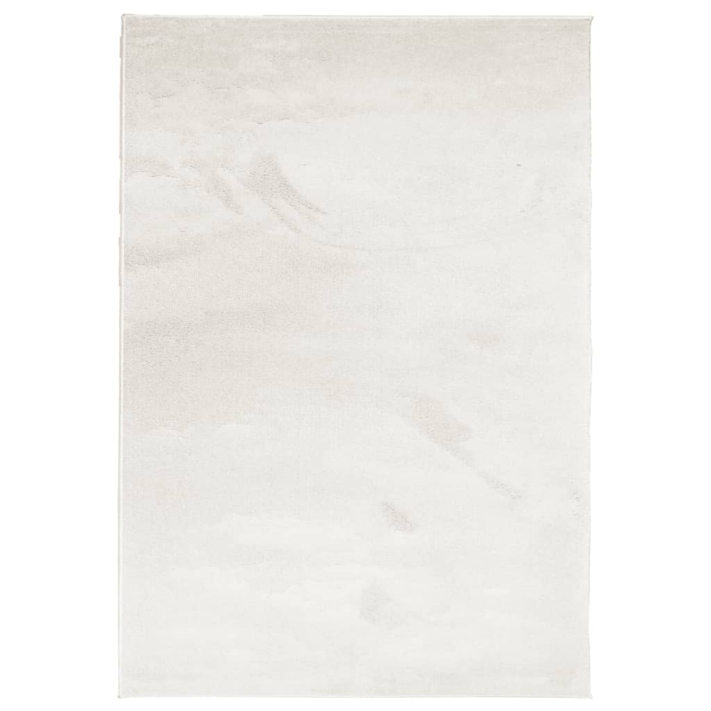 VidaXL tapis oviedo poils ras 140x200 cm beige