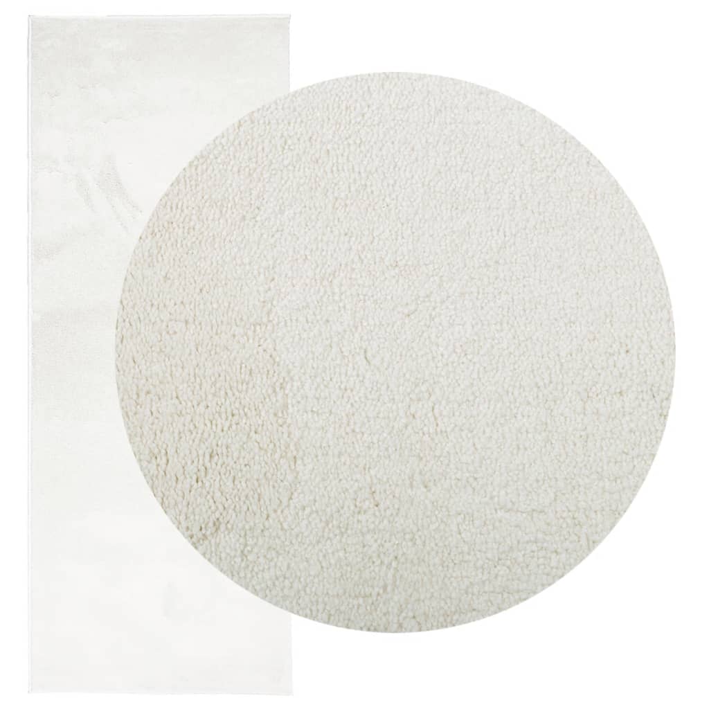 VidaXL tapis oviedo poils ras 80x200 cm crème