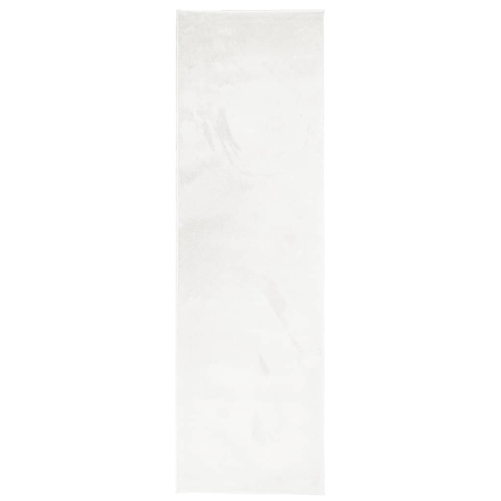 VidaXL Tapis OVIEDO poils ras 80x250 cm crème