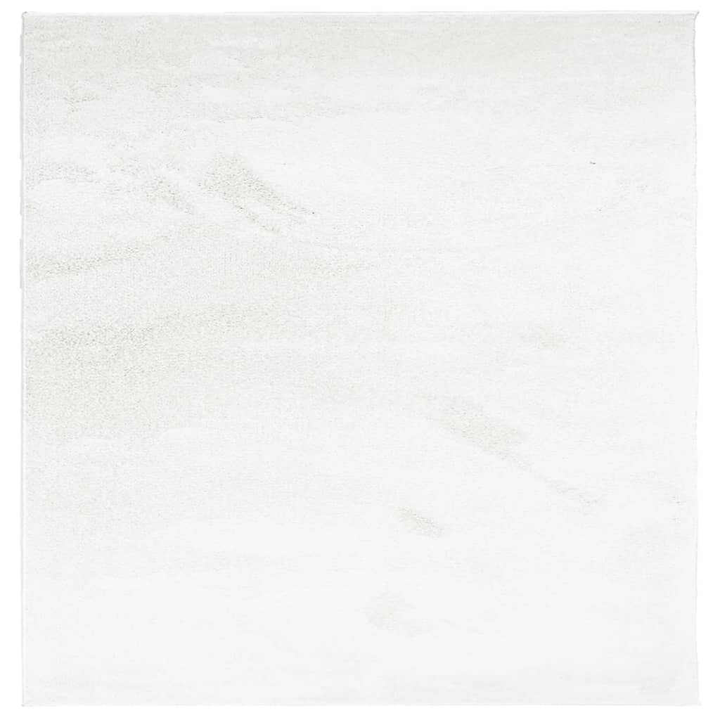 VidaXL Tapis OVIEDO poils ras 240x240 cm crème