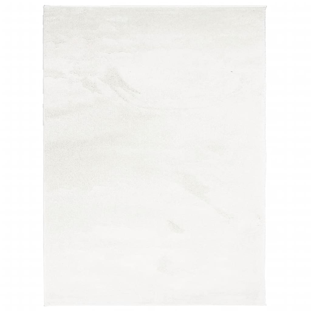 VidaXL Tapis OVIEDO poils ras 240x340 cm crème