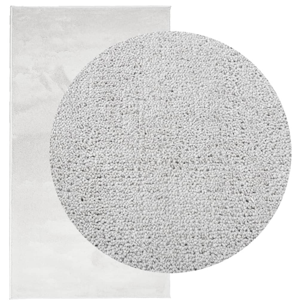 VidaXL tapis oviedo poils ras 80x150 cm gris