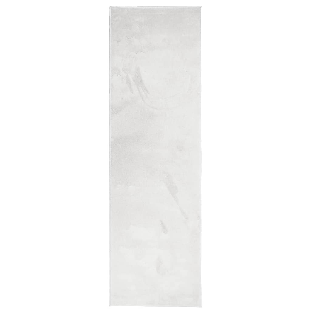 VidaXL tapis oviedo poils ras 80x250 cm gris