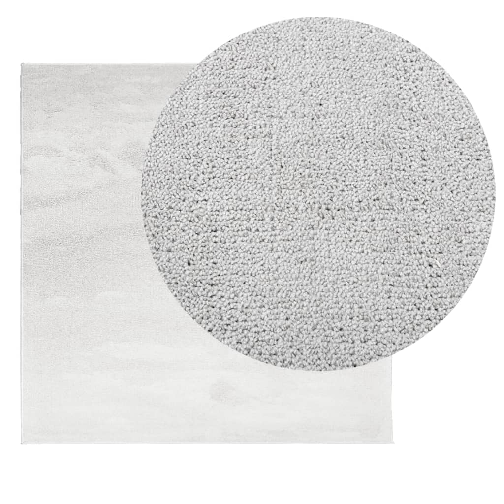 VidaXL tapis oviedo poils ras 120x120 cm gris