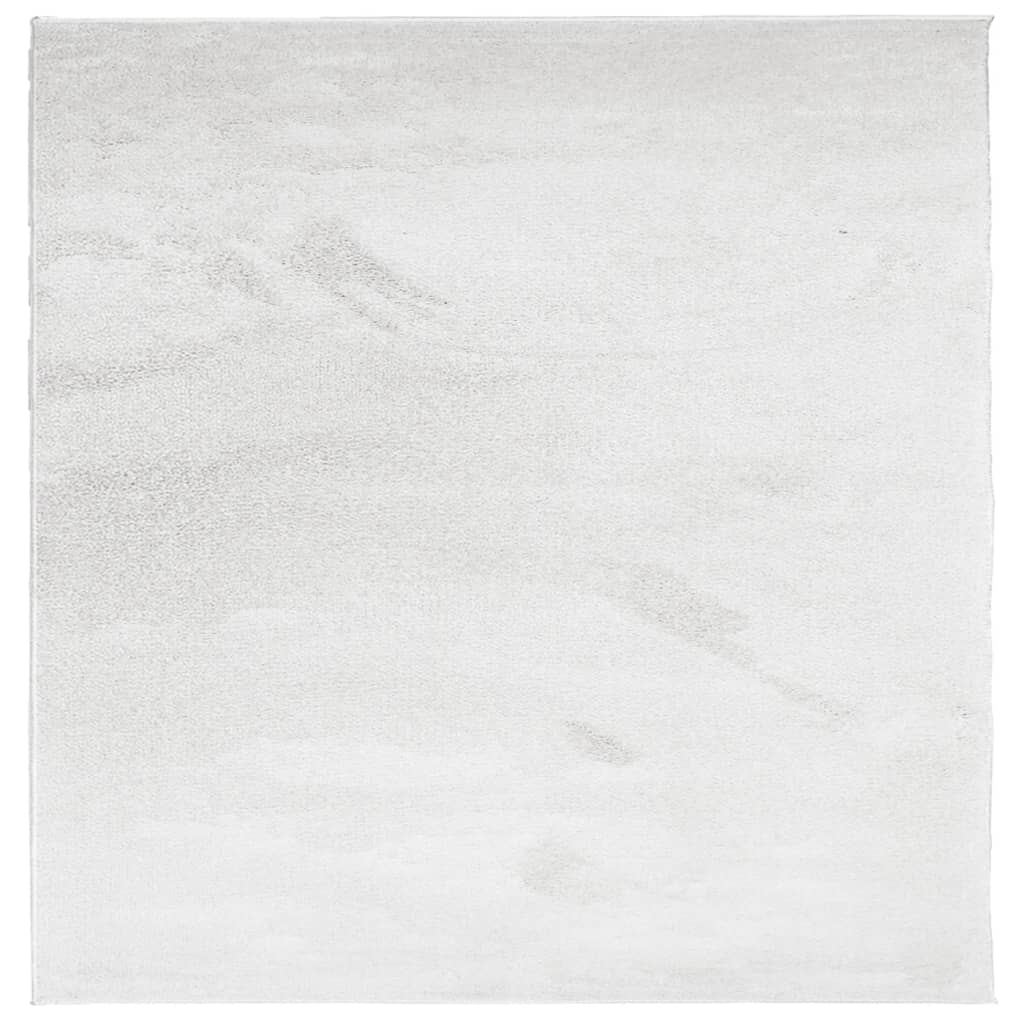 VidaXL Tapis OVIEDO poils ras 160x160 cm gris