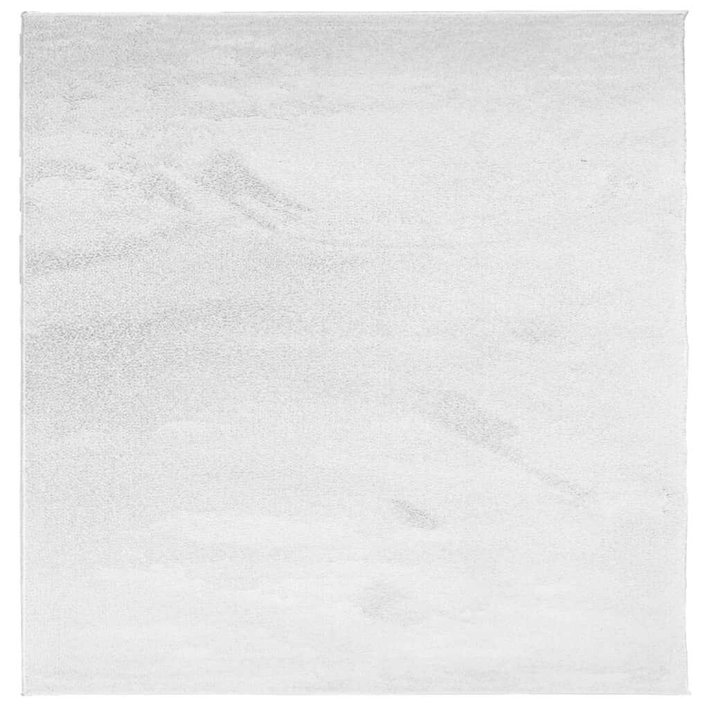 VidaXL Tapis OVIEDO poils ras 240x240 cm gris