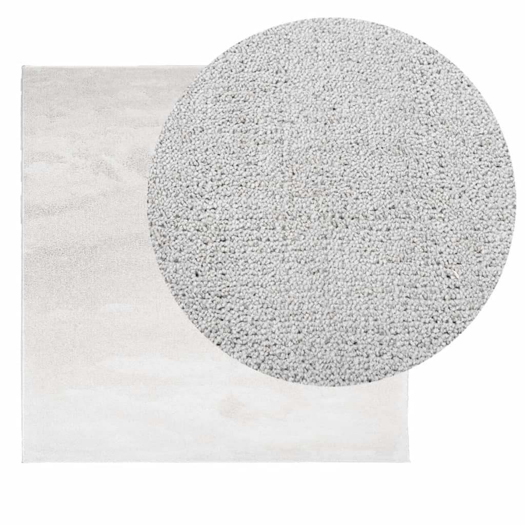 VidaXL Tapis OVIEDO poils ras 240x240 cm gris