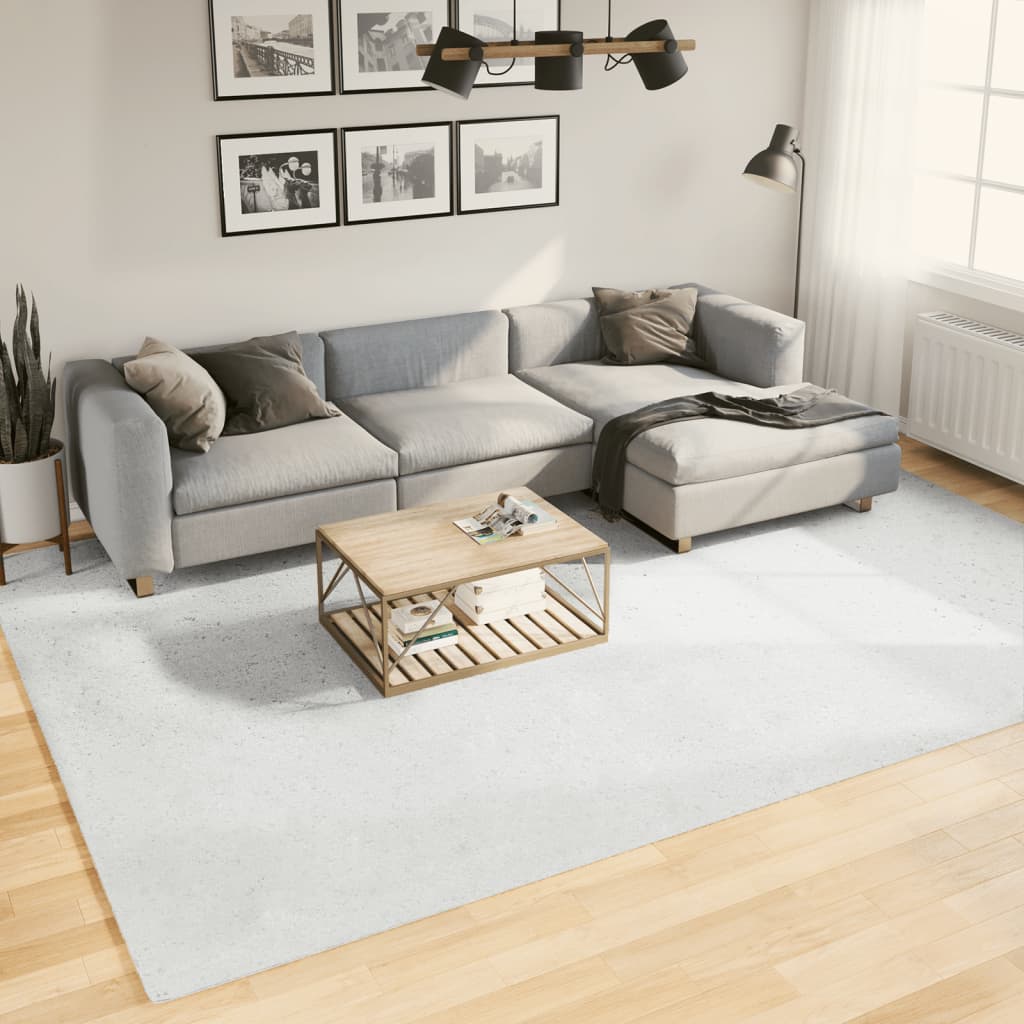 VidaXL tapis oviedo poils ras 240x340 cm gris
