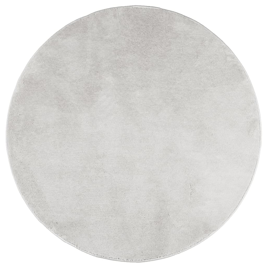 Vidaxx tapis oviedo poils ras ø 120 cm gris