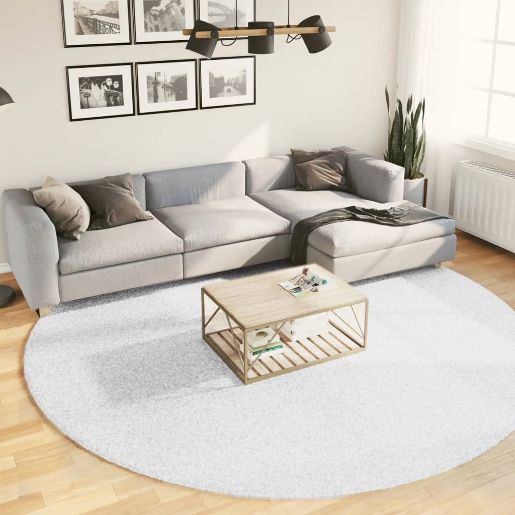 Vidaxx tapis oviedo poils ras ø 280 cm gris