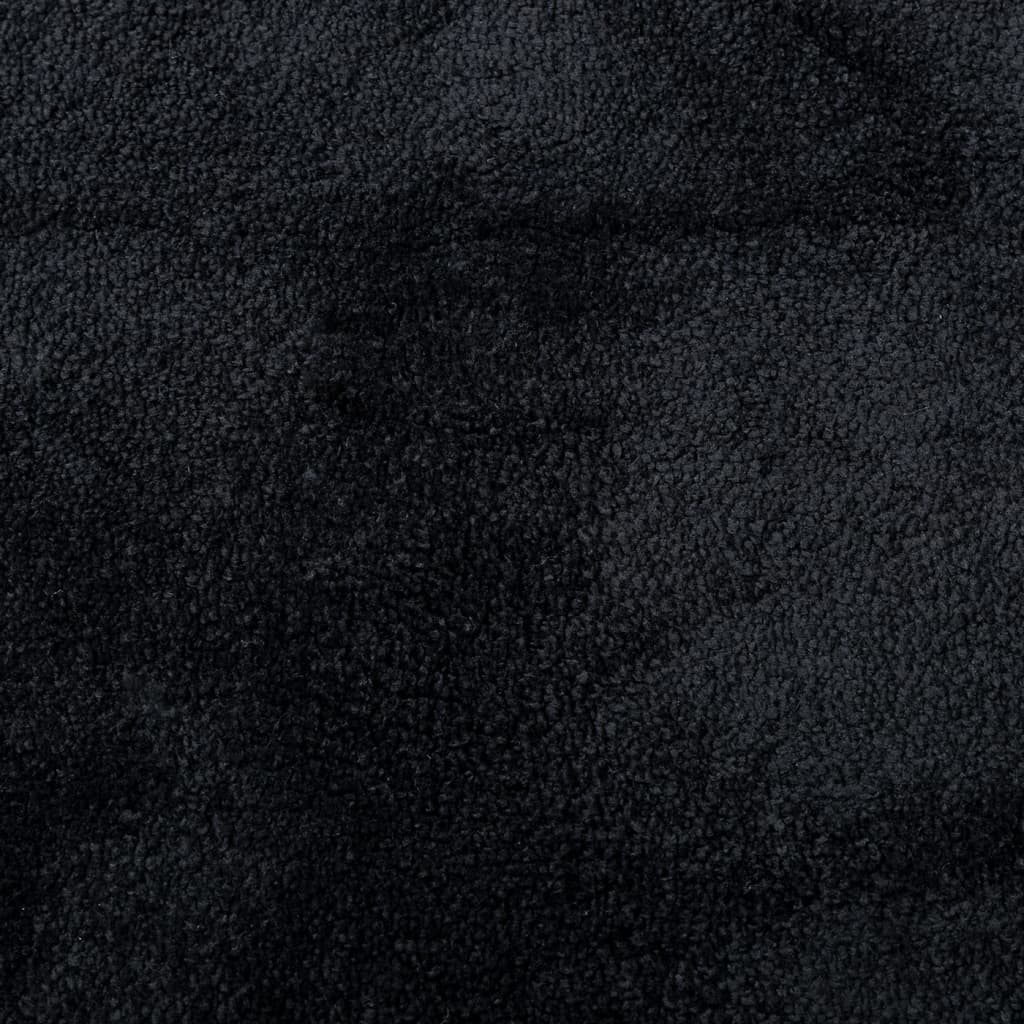 VidaXL tapis oviedo poils ras 160x160 cm noir