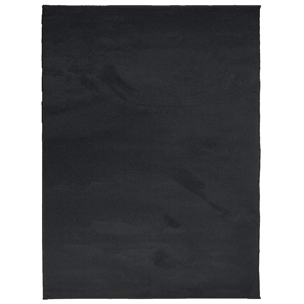 VidaXL tapis oviedo poils ras 240x340 cm noir