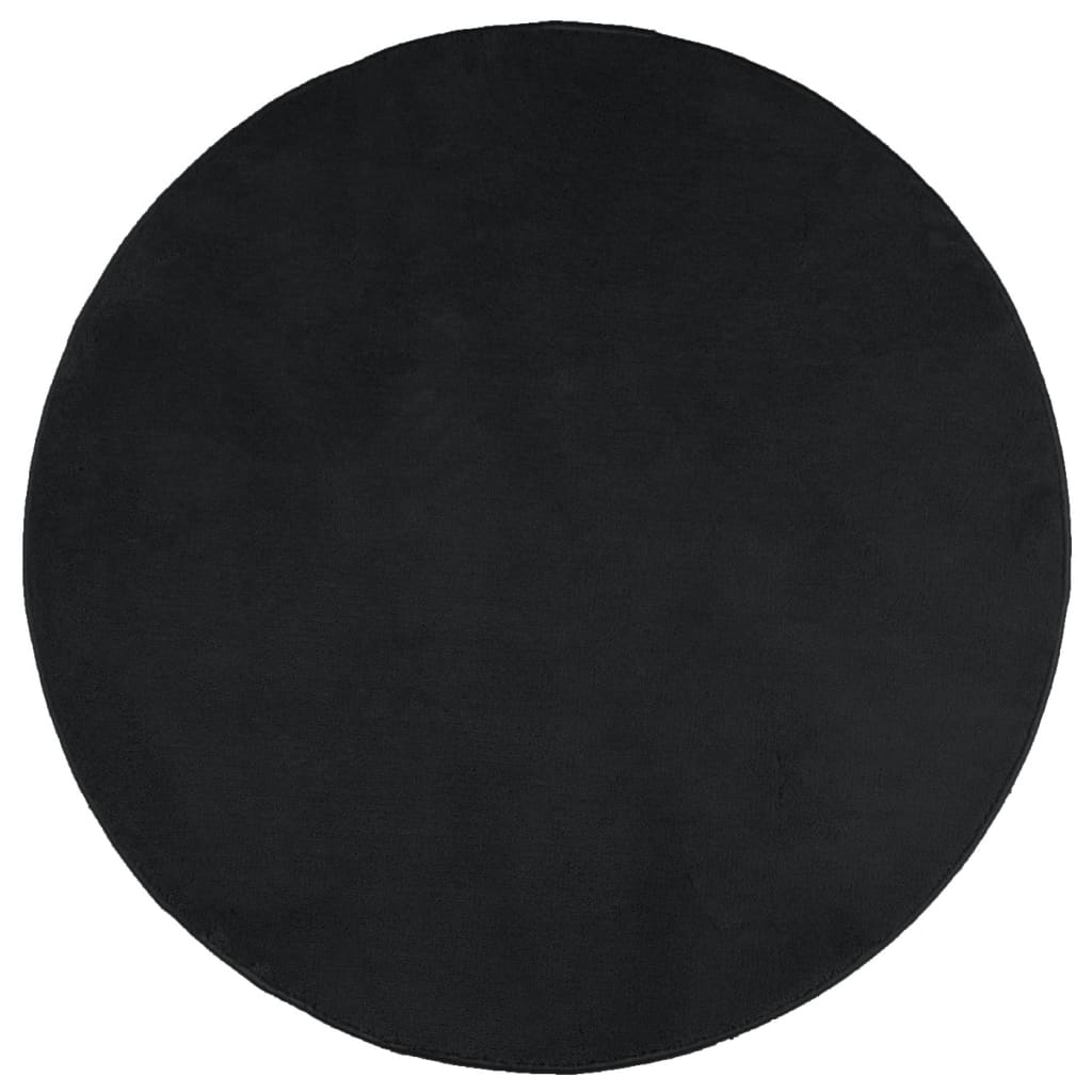 Vidaxx tapis oviedo poils ras ø 200 cm noir