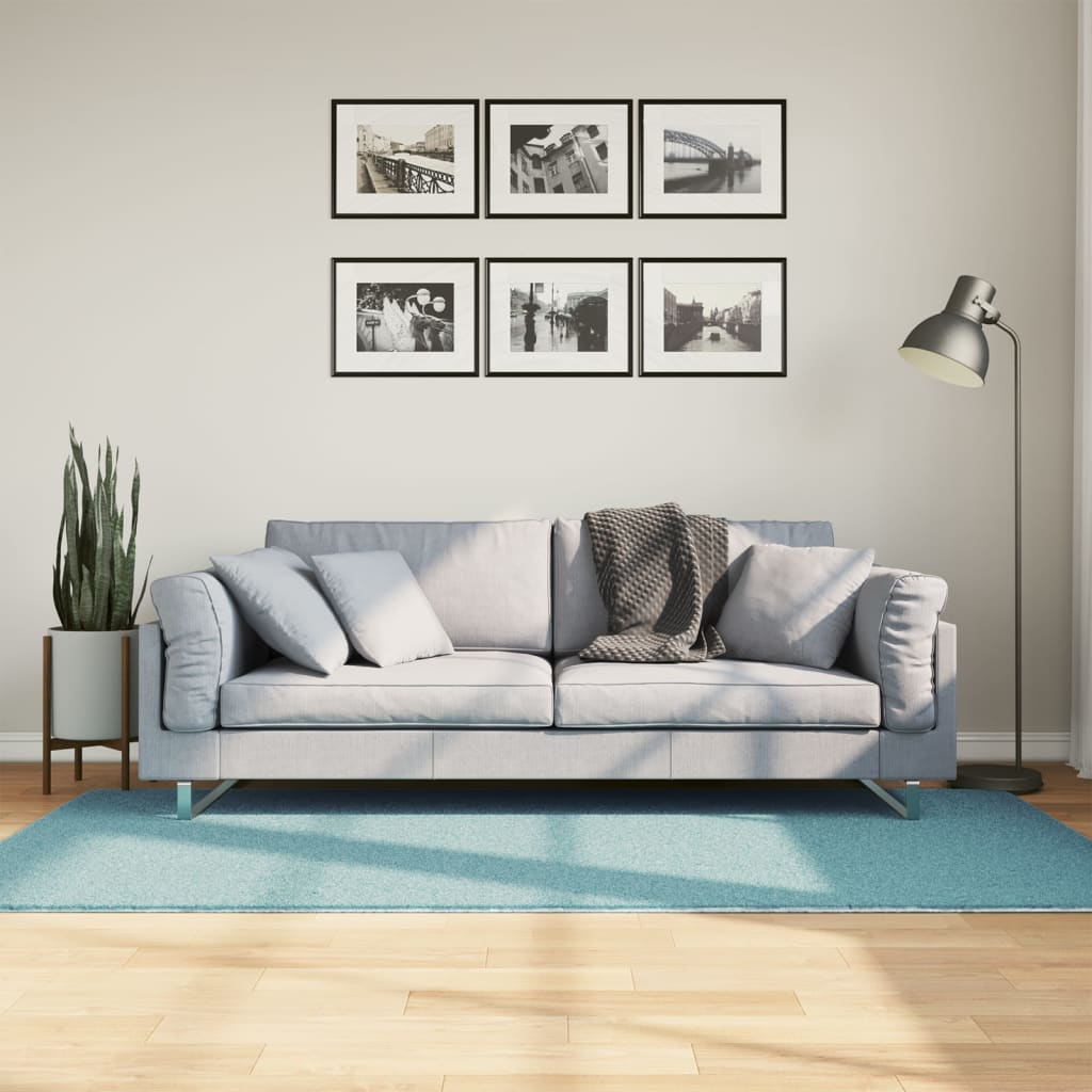 VidaXL tapis oviedo poils ras 100x200 cm vert