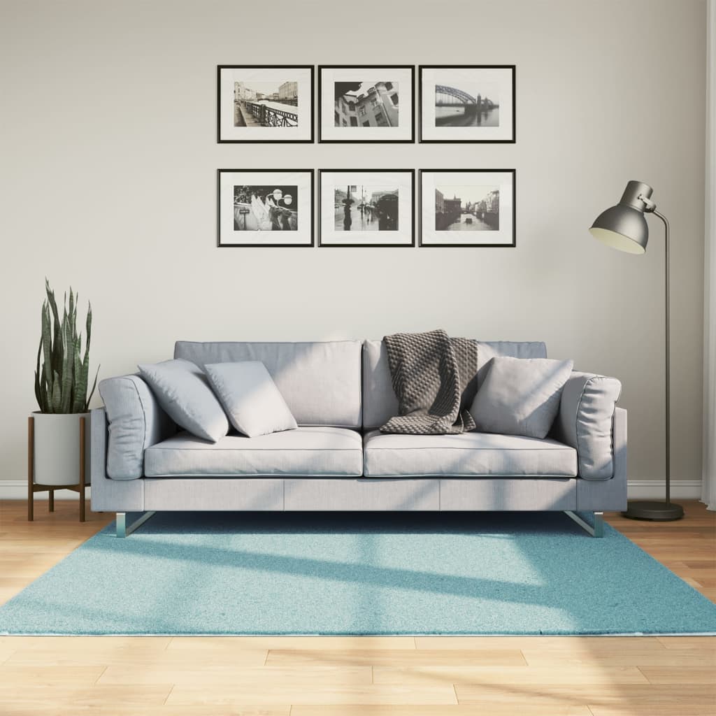 VidaXL tapis oviedo poils ras 160x160 cm vert