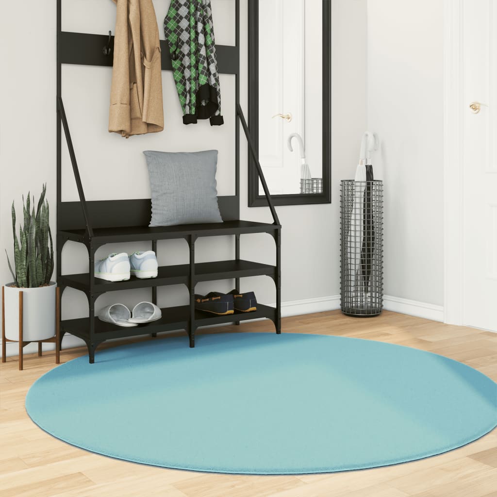 VidaXL tapis oviedo poils ras ø 160 cm vert