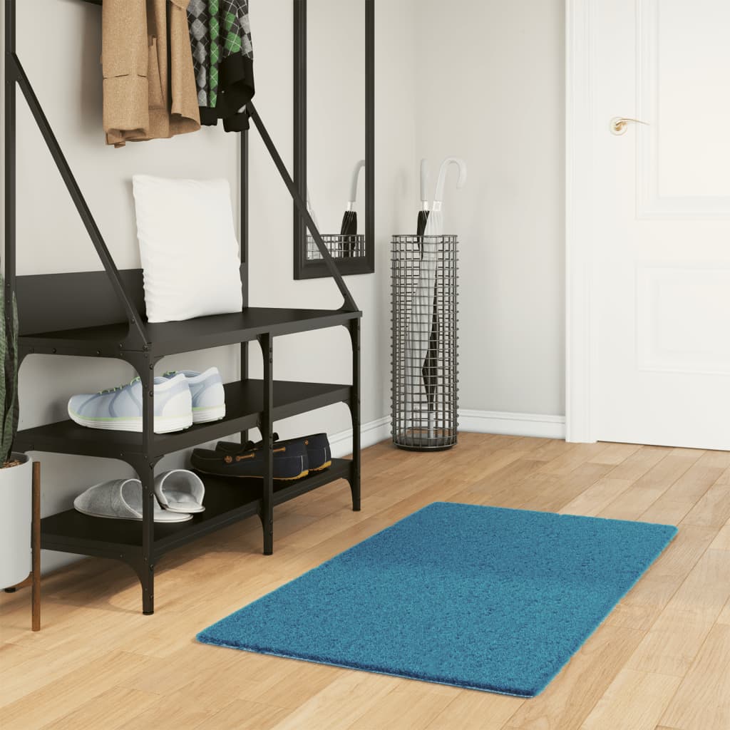 VidaXL Tapis OVIEDO poils ras 60x110 cm turquoise