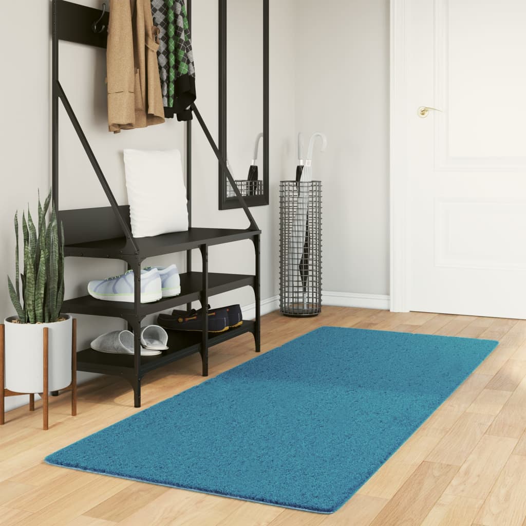 VidaXL tapis oviedo poils courts 80x200 cm turquoise