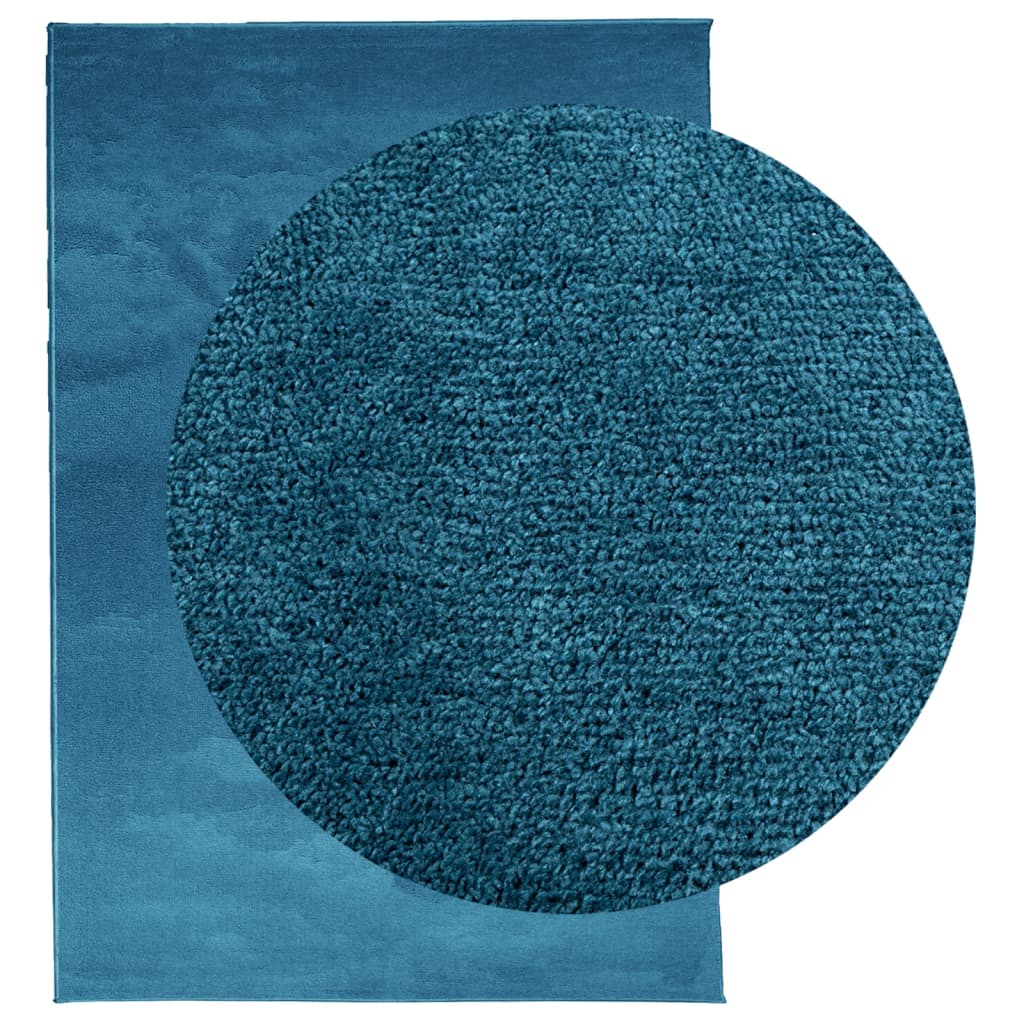 VidaXL tapis oviedo poils ras 160x230 cm turquoise