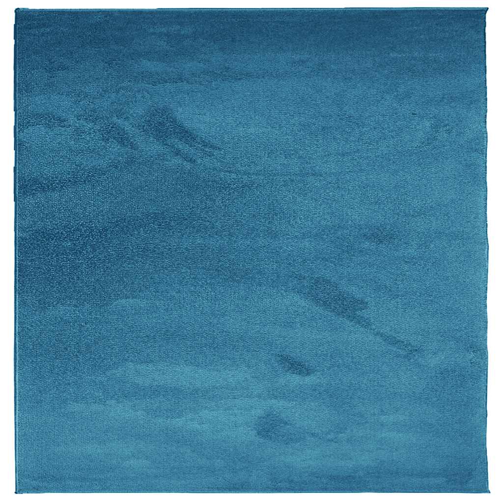 VidaXL Tapis OVIEDO poils ras 240x240 cm turquoise