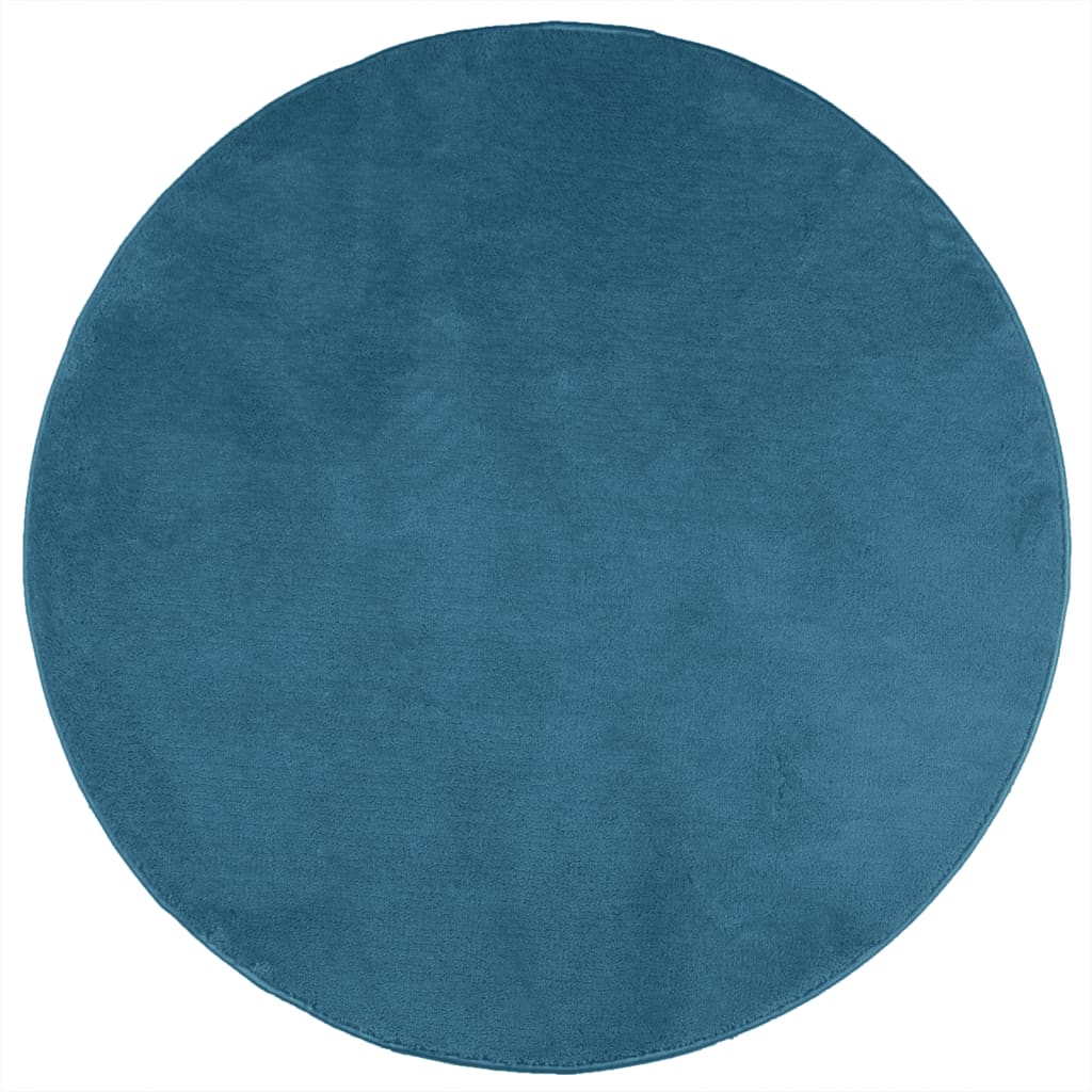 Vidaxl tapis oviedo poils courts ø 80 cm turquoise