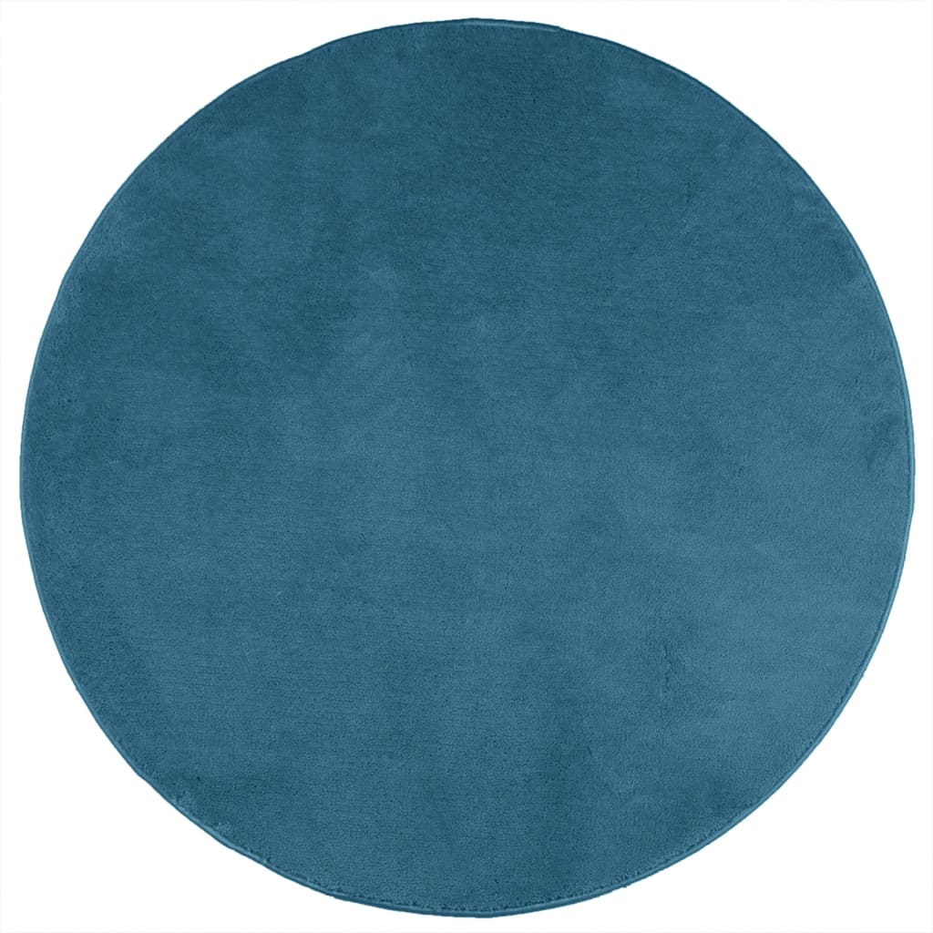 VidaXL Tapis OVIEDO poils courts Ø 200 cm turquoise