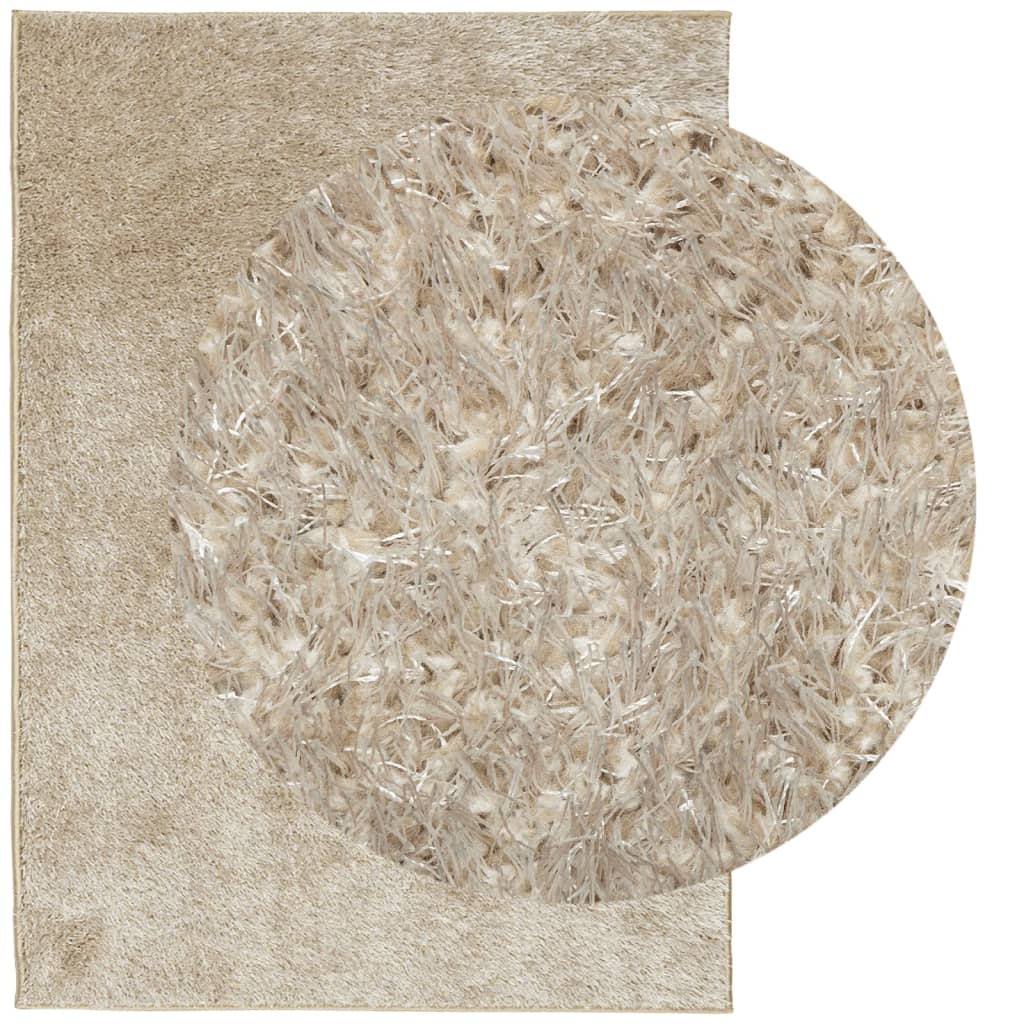 VidaXL tapis istan poils longs brillant 200x280 cm beige