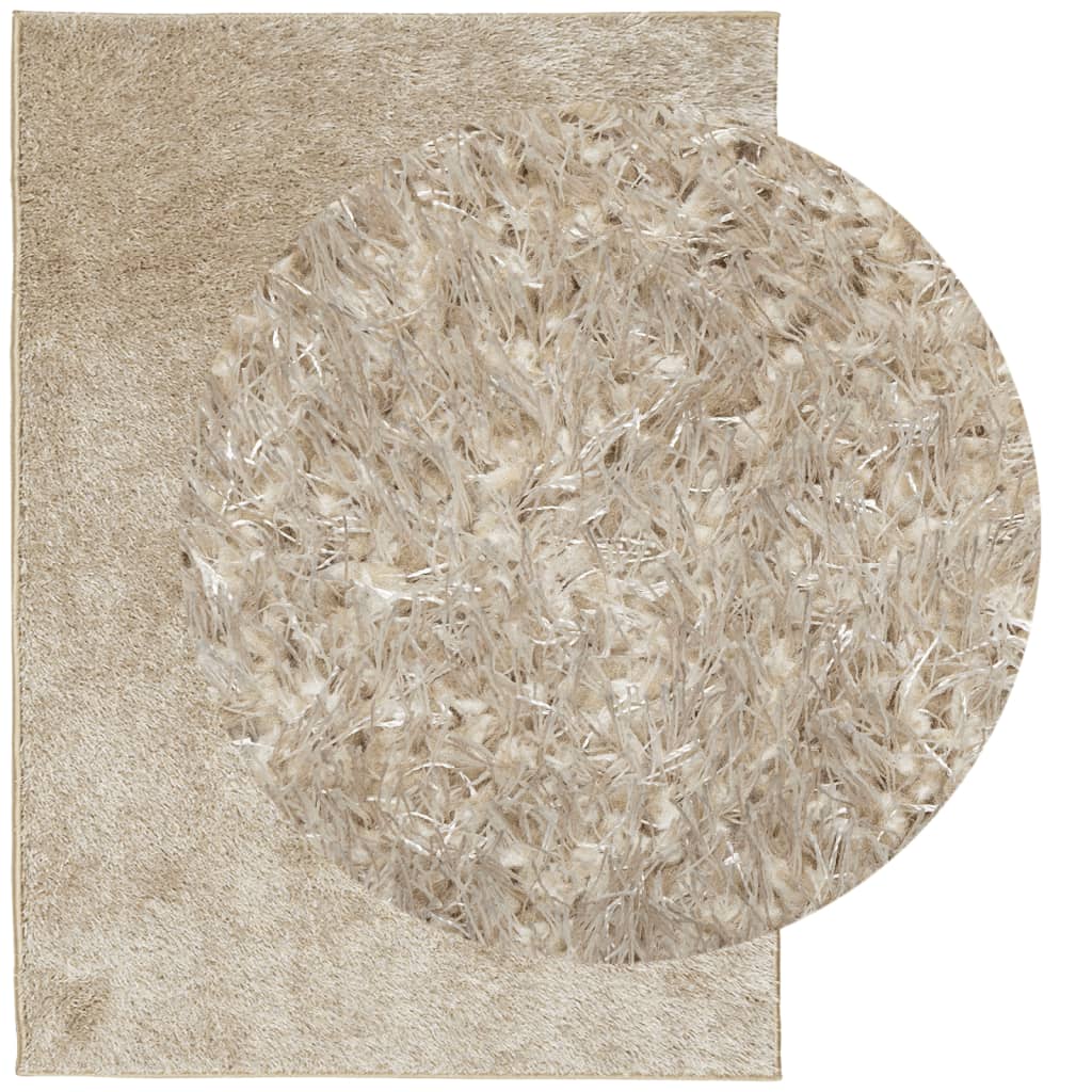 VidaXL Tapis ISTAN poils longs brillant 240x340 cm beige