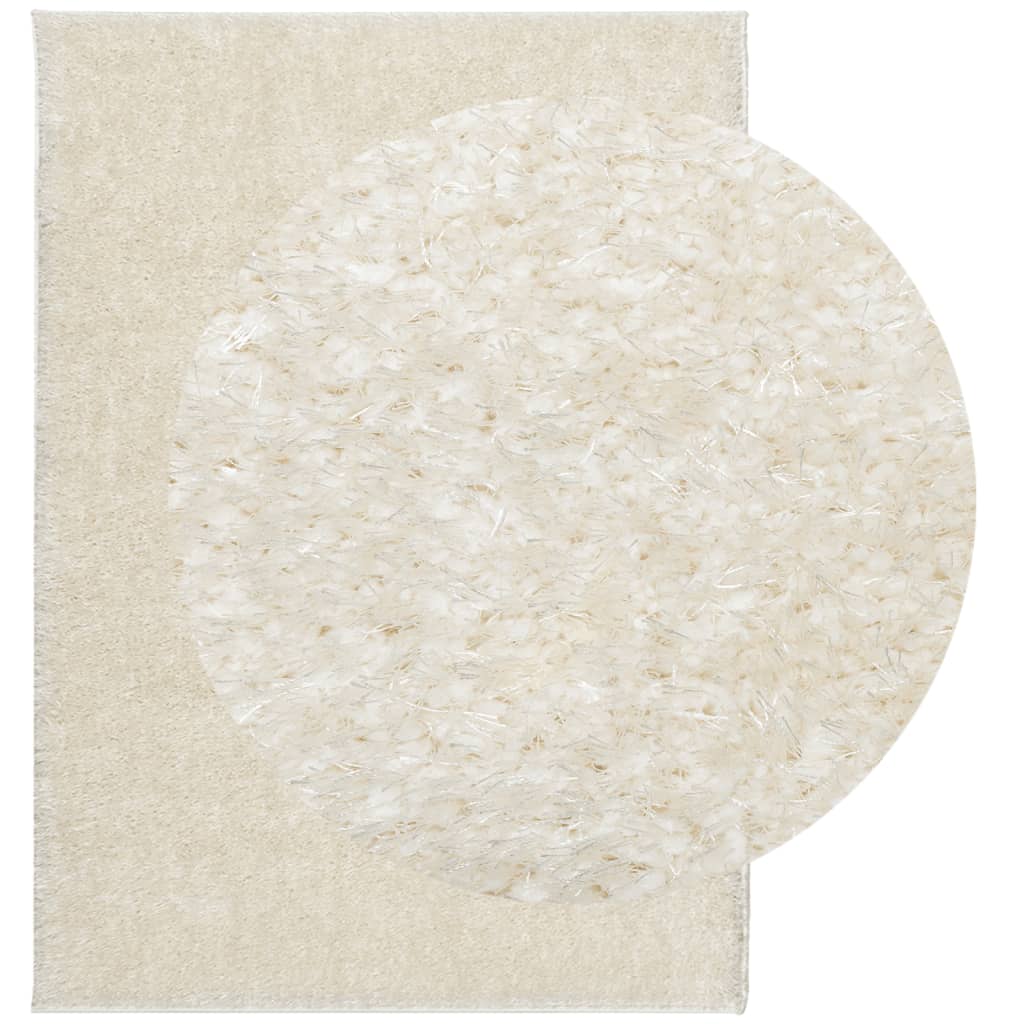 Vidaxx tapis istan poils longs brillant 240x340 cm couleur crème