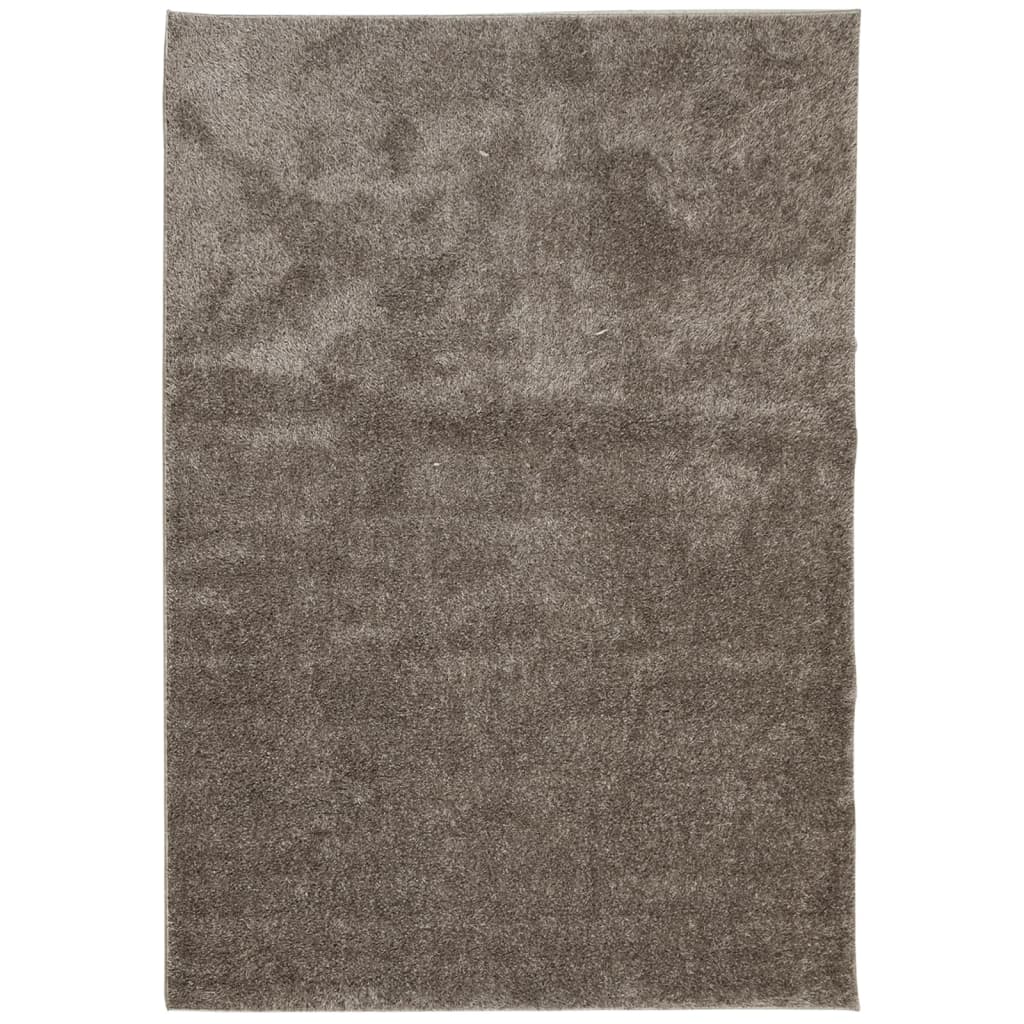 VidaXL tapis istan poils longs brillant 160x230 cm gris