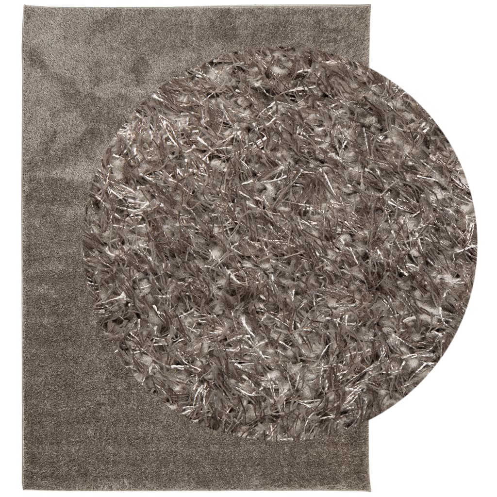 VidaXL tapis istan poils longs brillant 200x280 cm gris