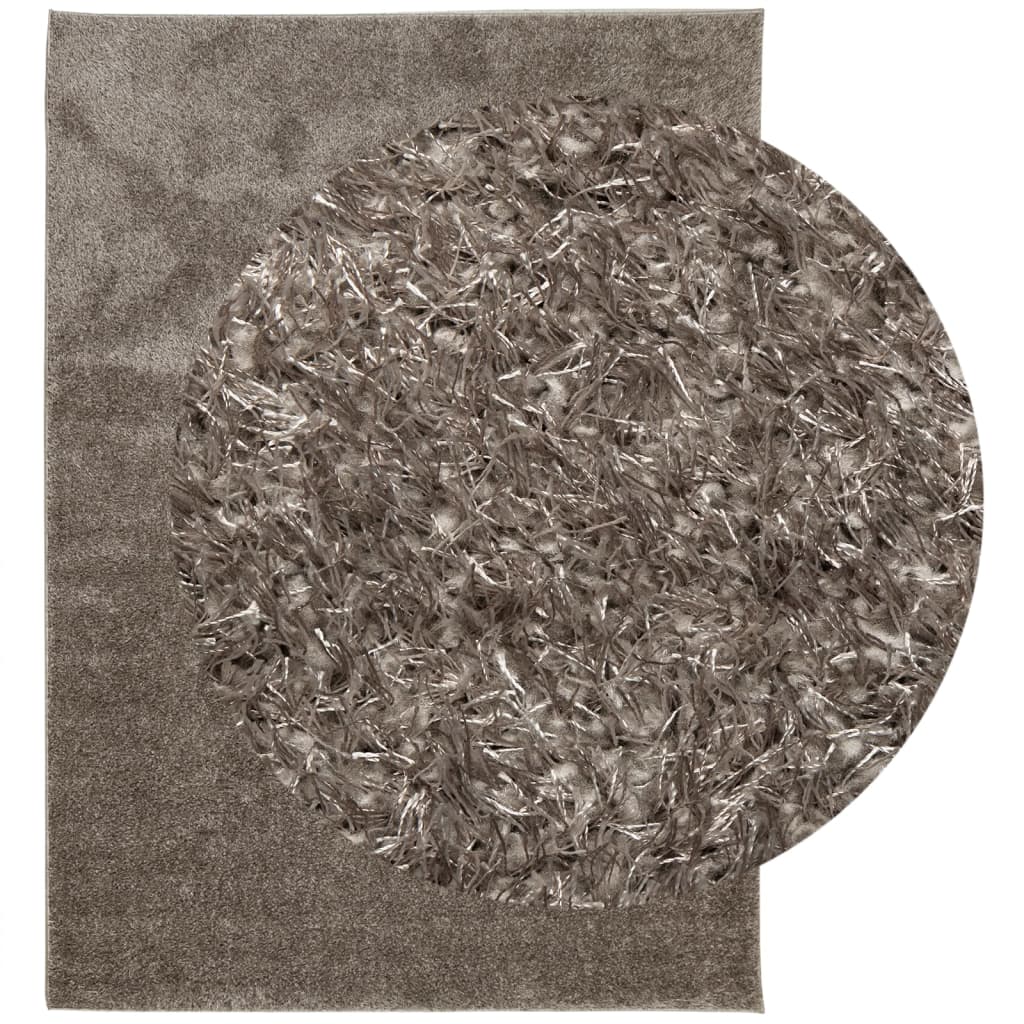 VidaXL tapis istan poils longs brillant 240x340 cm gris