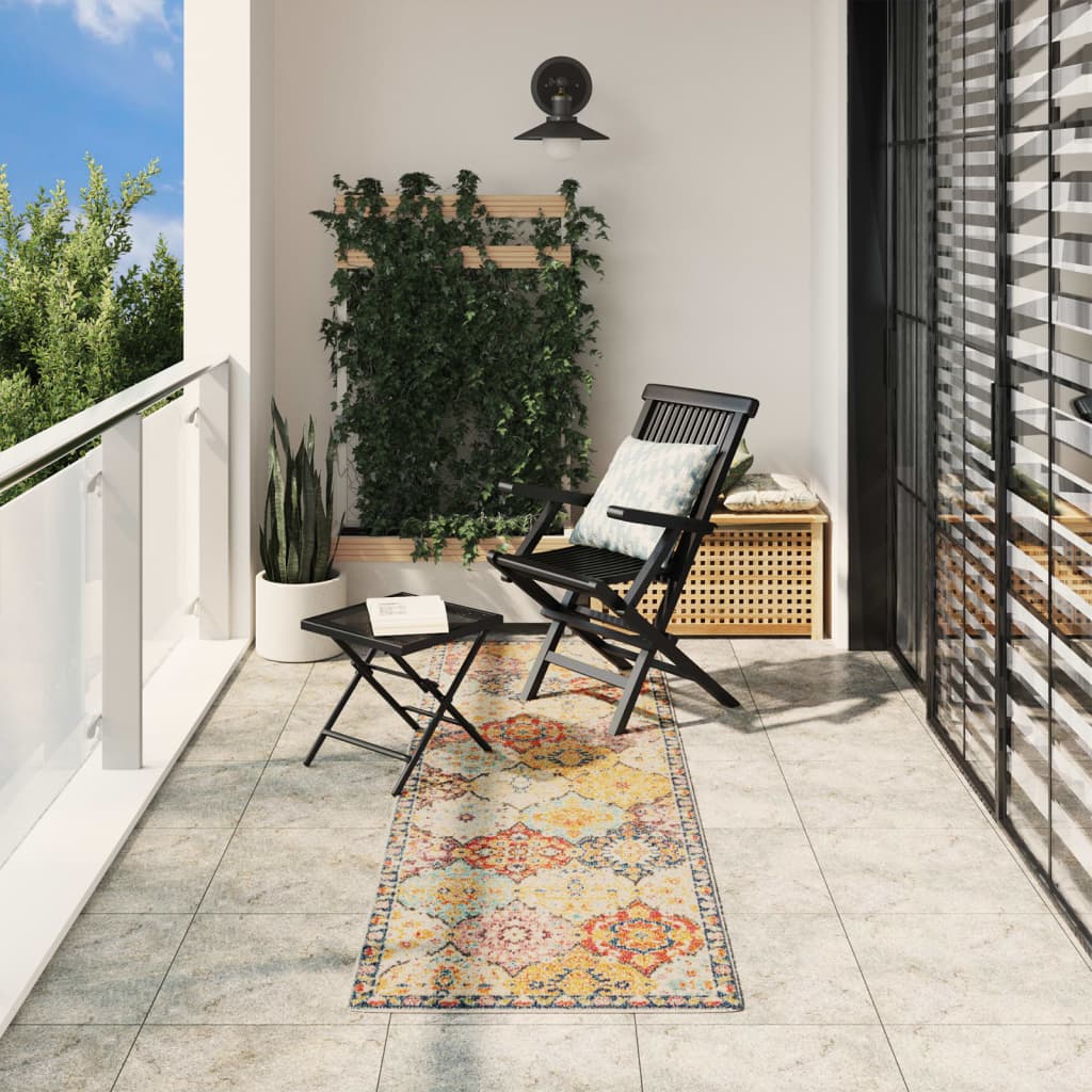 VidaXL tapis Arbizu intérieur et extérieur style vintage 80x250 cm