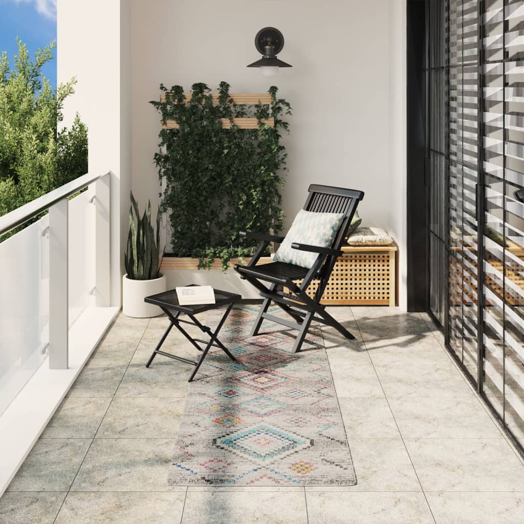 VidaXL tapis Arbizu intérieur et extérieur style vintage 80x250 cm