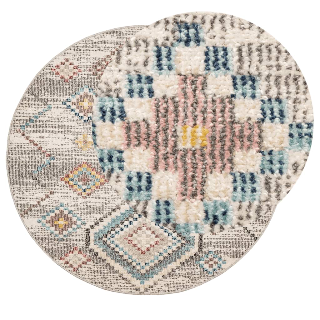 VidaXL tapis Arbizu intérieur et extérieur style vintage ø 200 cm