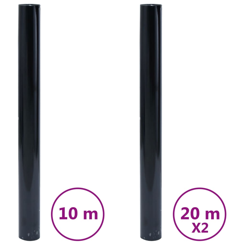 VidaXL Films pour fenêtres 3 pcs statique mat PVC noir