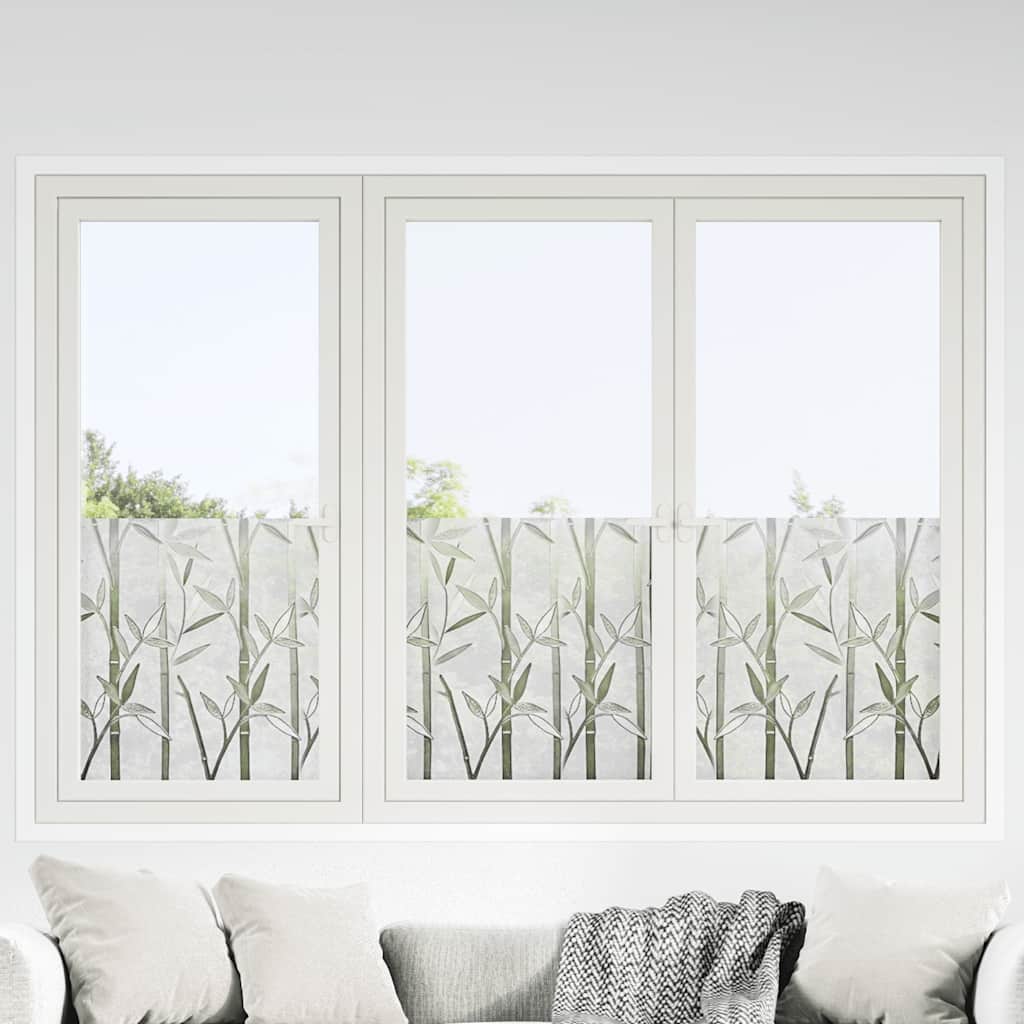 VidaXL Films pour fenêtres 4 pcs motif bambou mat PVC