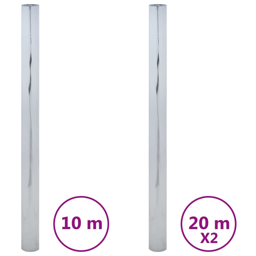 VidaXL Films Solaires 3 pcs PVC réfléchissant statique couleur argent