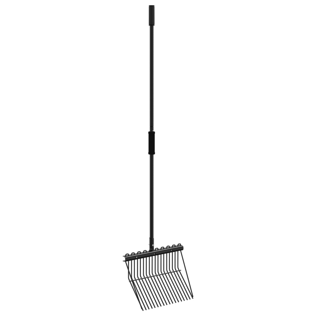 Fourche VidaXL avec 18 dents en acier noir