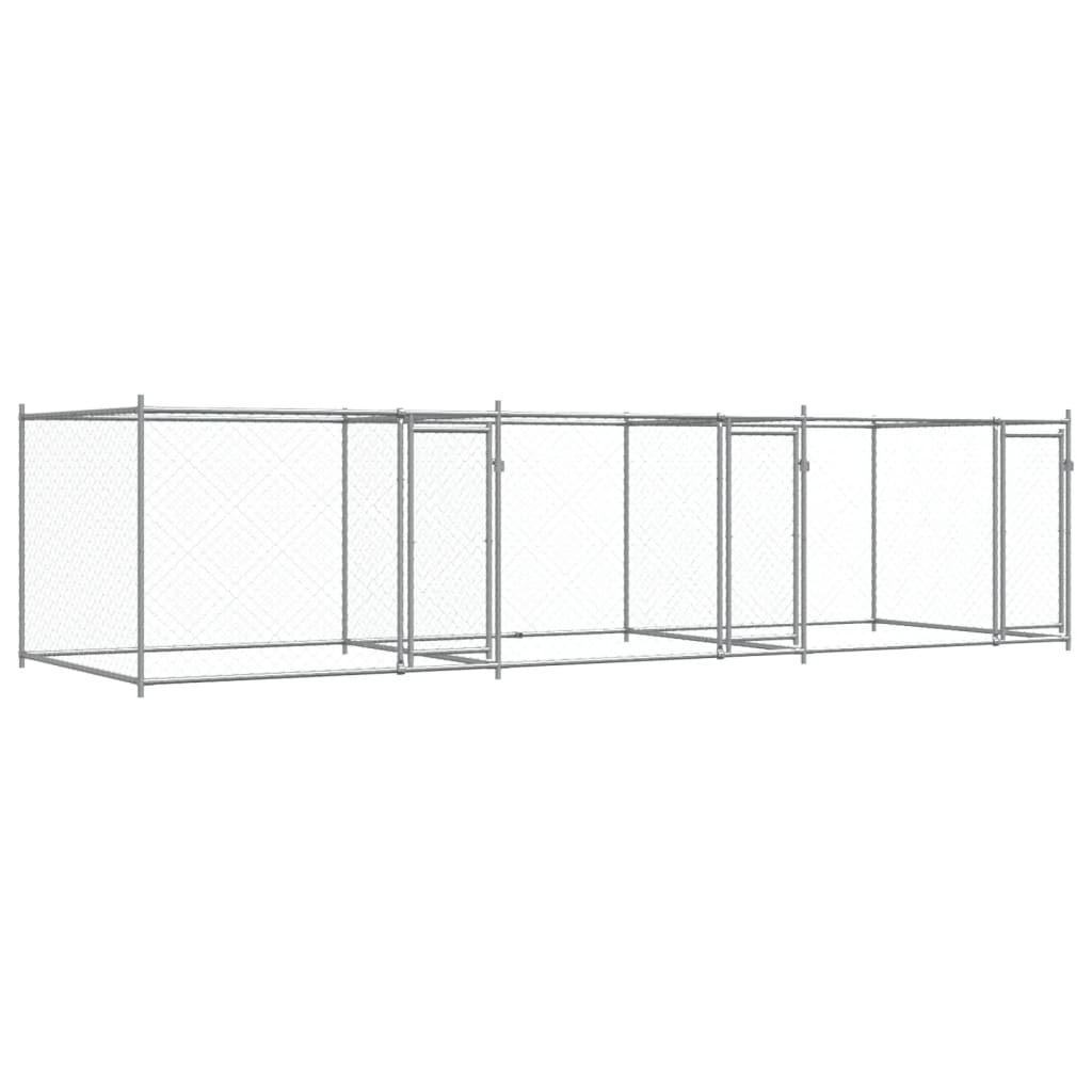 VidaXL Niche avec portes 6x2x1,5 m acier galvanisé gris