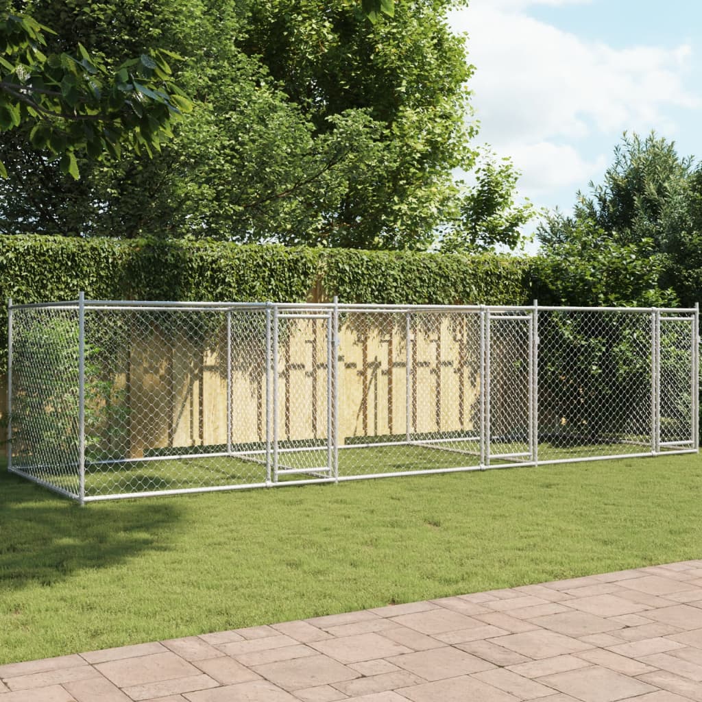VidaXL Niche avec portes 6x2x1,5 m acier galvanisé gris