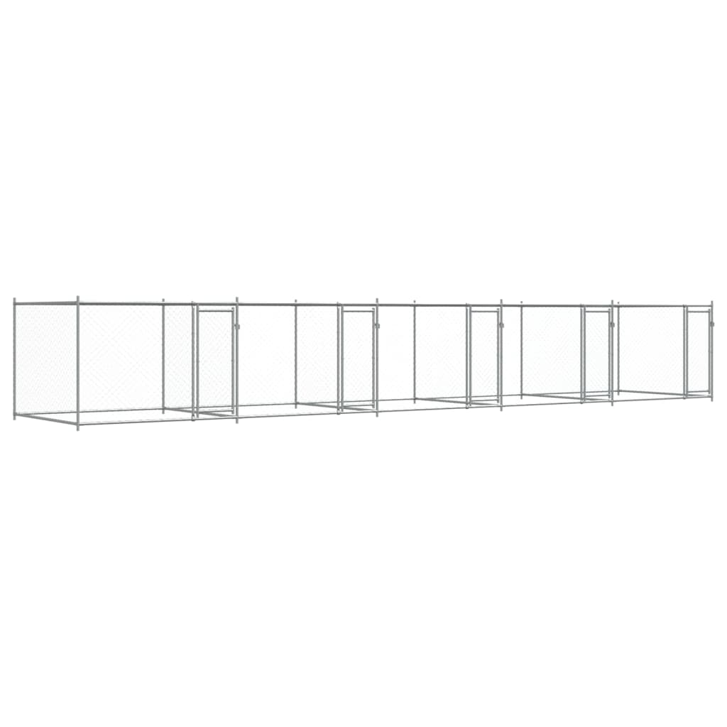 VidaXL Niche avec portes 10x2x1,5 m acier galvanisé gris