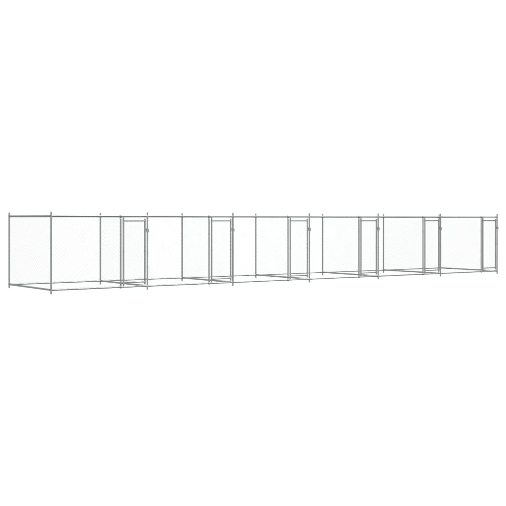 VidaXL Niche avec portes 12x2x1,5 m acier galvanisé gris